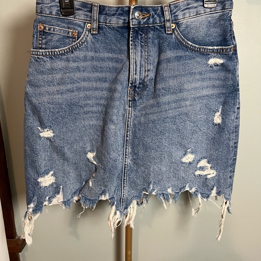 ZARA Casual Blue Mini Jean Denim Skirt